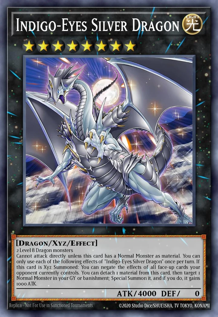Indigo Eyes Silver Dragon