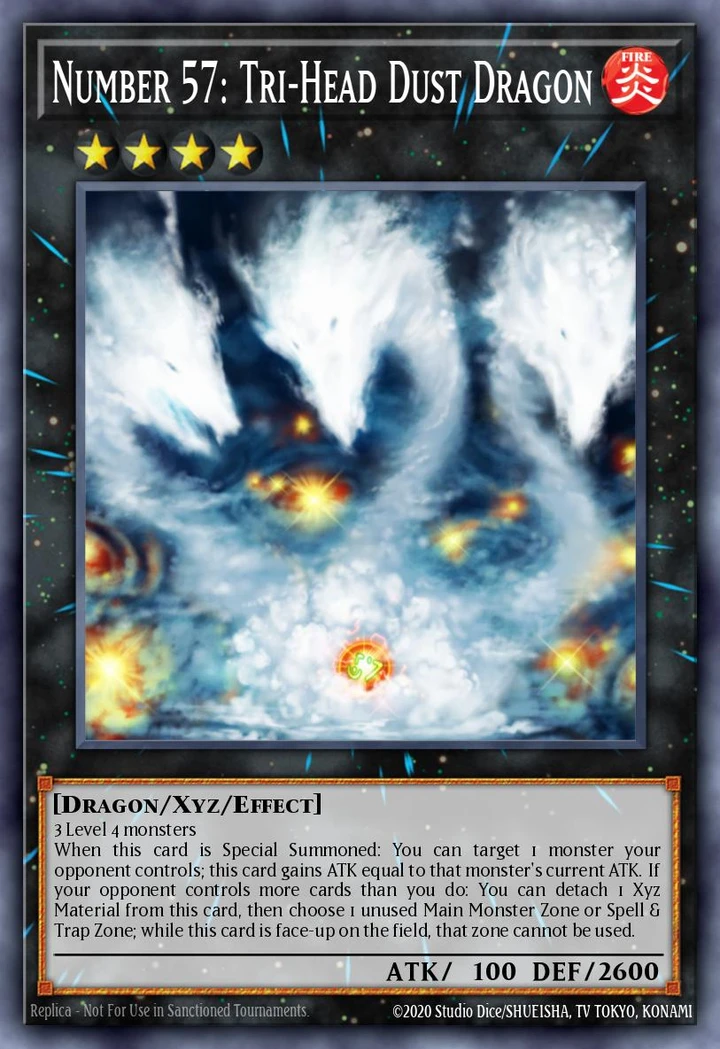 Number 57 Tri Head Dust Dragon