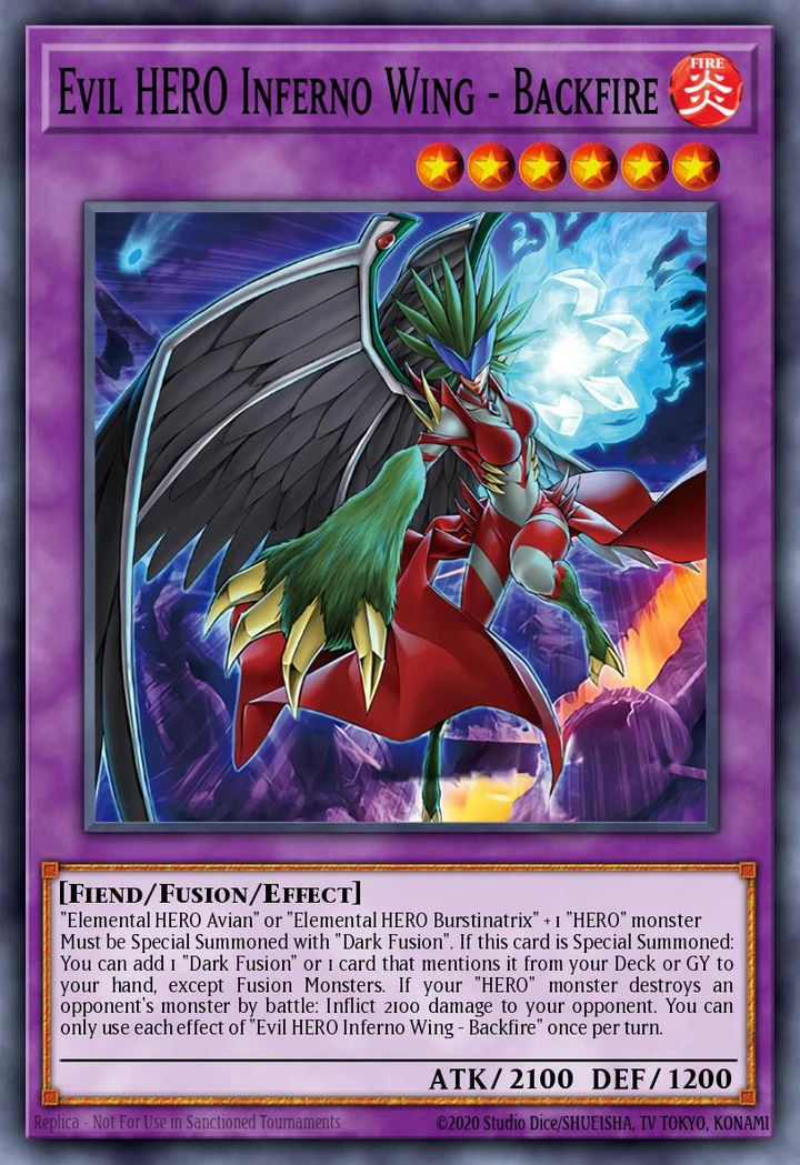 Evil HERO Inferno Wing Backfire