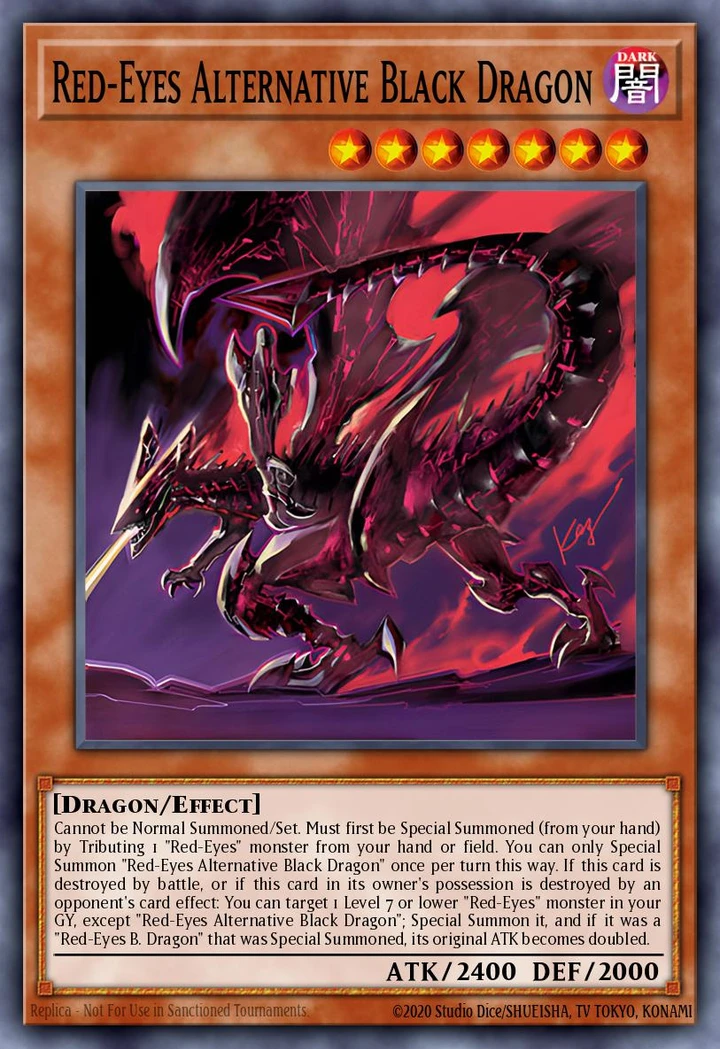 Red Eyes Alternative Black Dragon