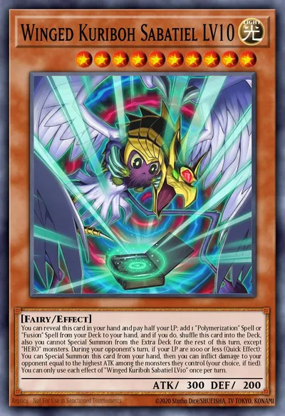 Winged Kuriboh Sabatiel LV10