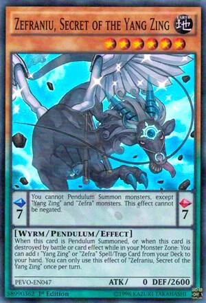 Zefraniu Secret of the Yang Zing