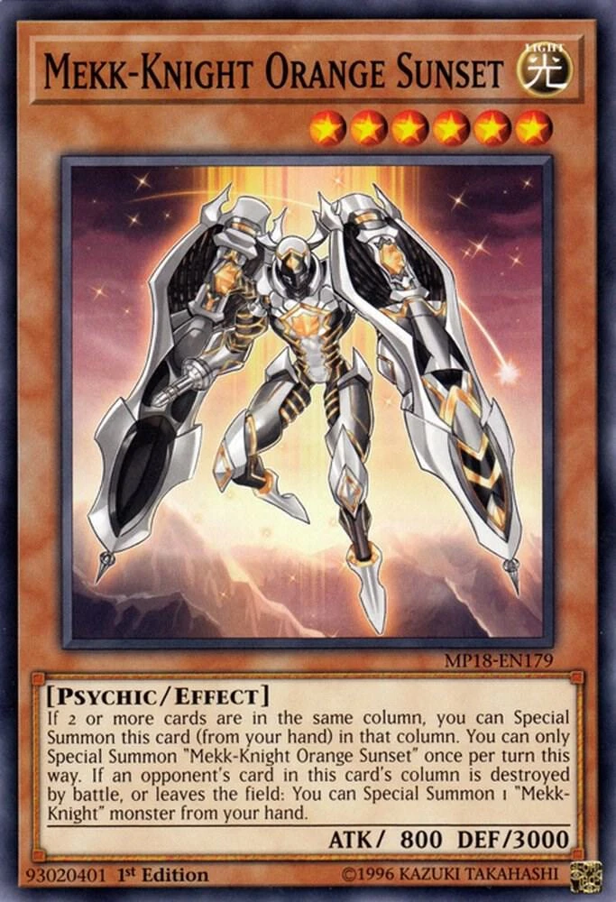 Mekk Knight Orange Sunset