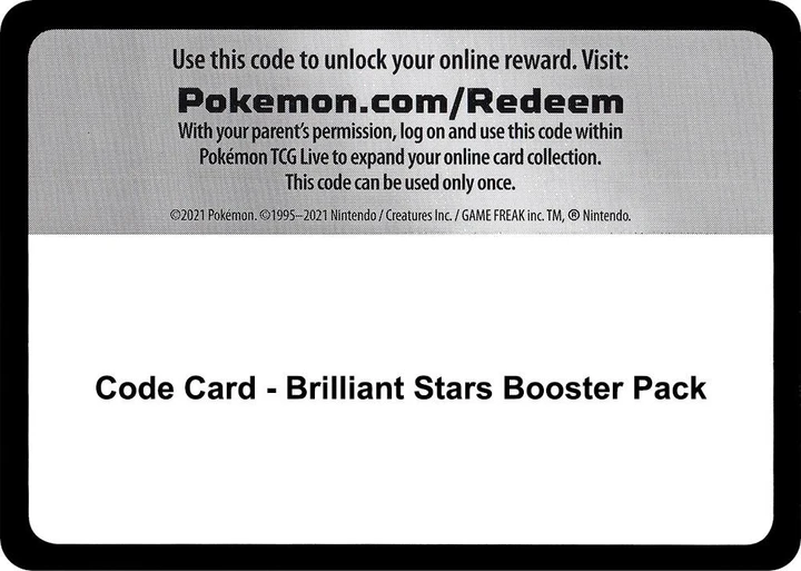 Code Card Brilliant Stars Booster Pack