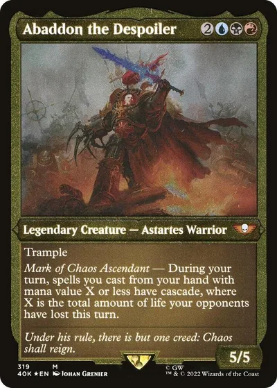 Abaddon the Despoiler (Display Commander) (Foil Etched) - Thick Stock