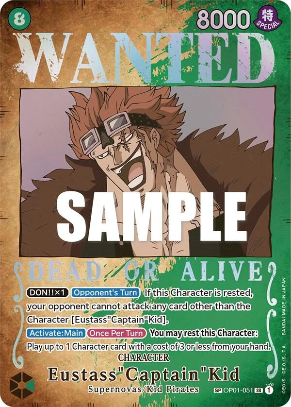 Eustass"Captain"Kid (OP01-051) (Alternate Art) Wanted Poster