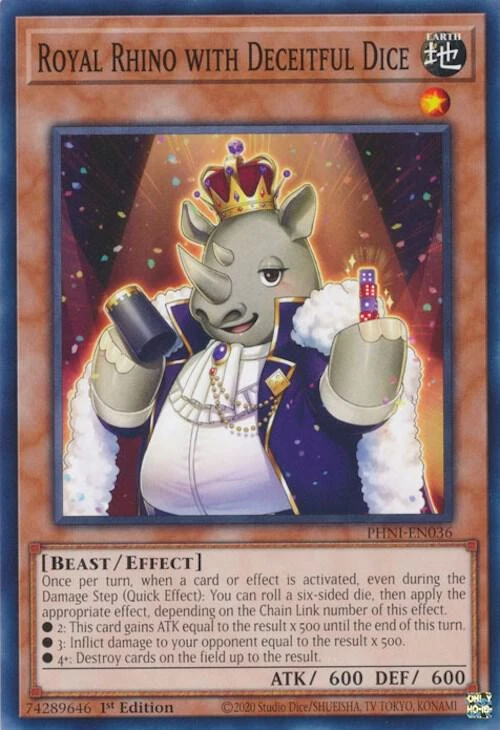 royal rhino with deceitful dice