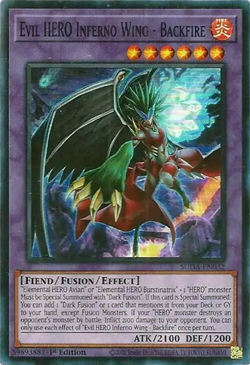 Evil HERO Inferno Wing Backfire