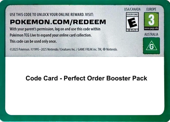 Code Card Perfect Order Booster Pack
