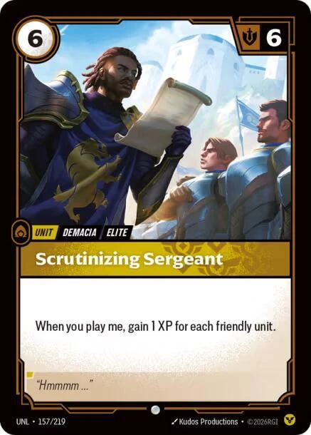 Scrutinizing Sergeant