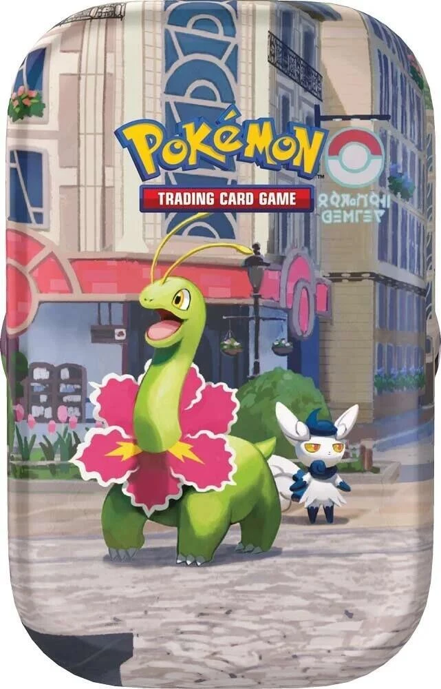 Lumiose City Mini Tin Meganium and Meowstic