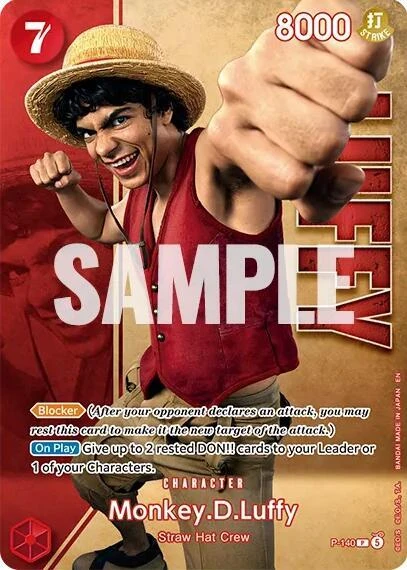 Monkey.D.Luffy - P-140 (Premium Card Collection -Live Action Edition Vol.2 Straw Hat Crew-)