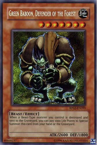 Green Baboon Defender of the Forest