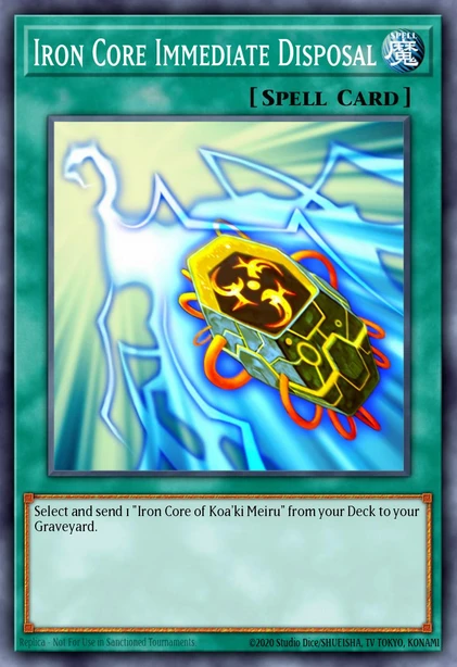 Iron Core Immediate Disposal